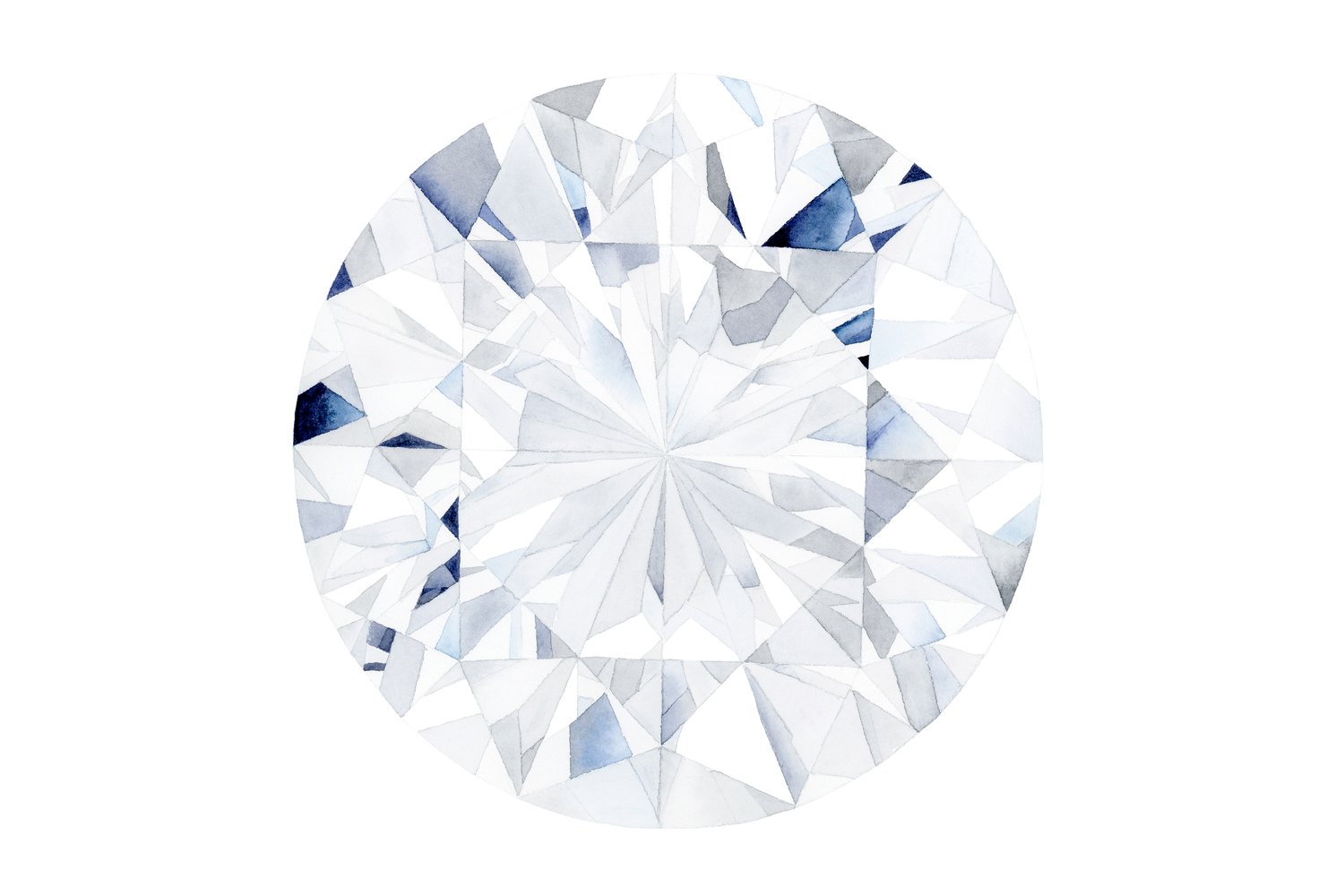 1500x1000 Watercolor Diamond Painting - Watercolor Diamond