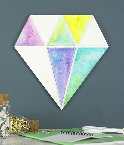 500x583 Watercolor Diamond Wall Decor - Watercolor Diamond
