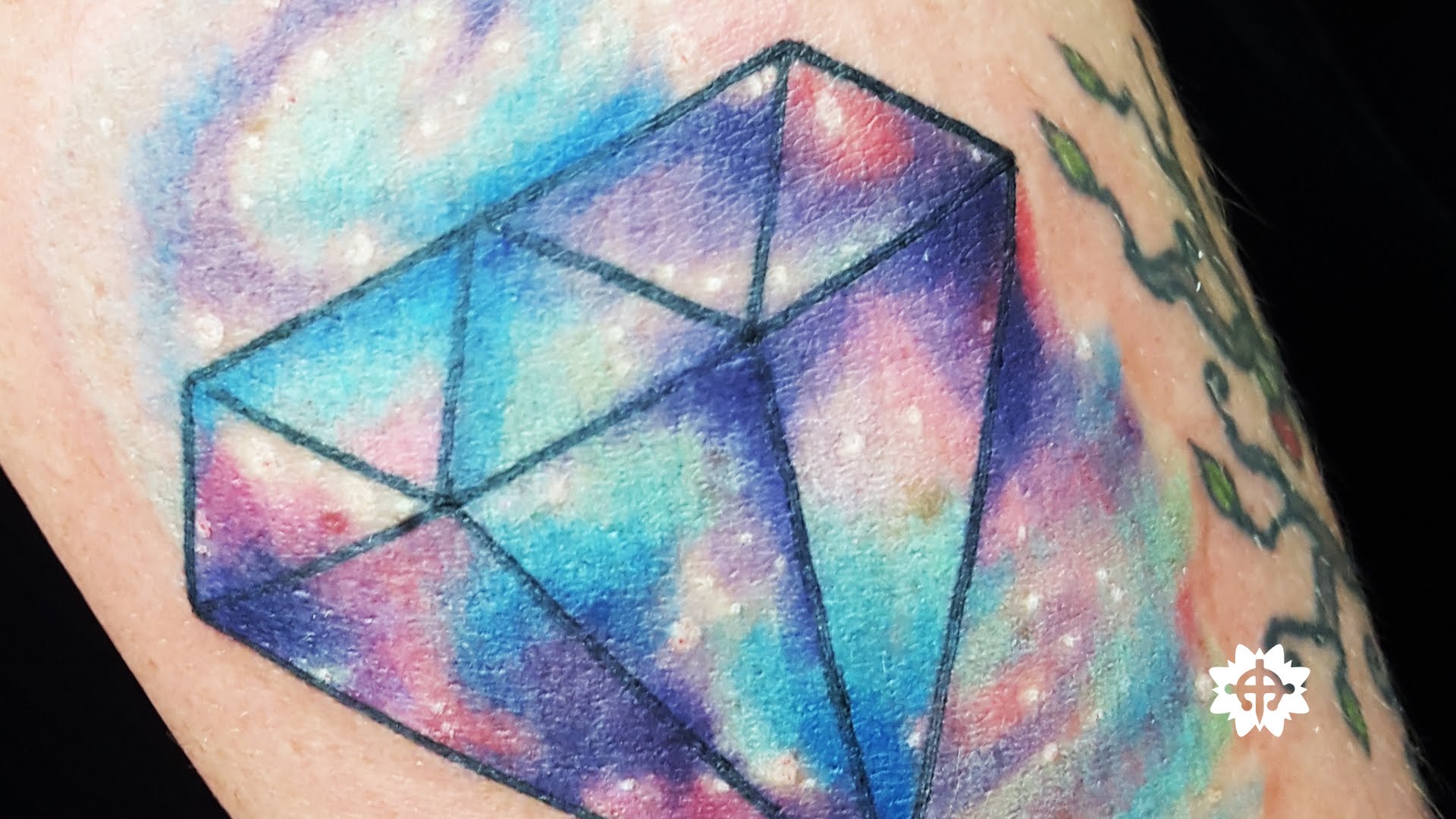 1920x1080 Diamond Galaxy Watercolor Tattoo By Kran - Watercolor Diamond