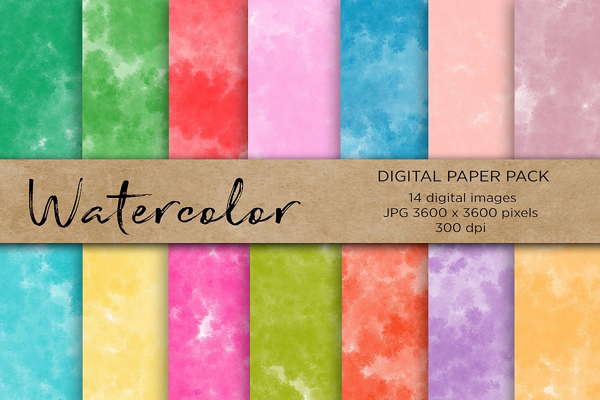 1200x800 Watercolor Digital Paper, Watercolor Background - Watercolor Digital Paper