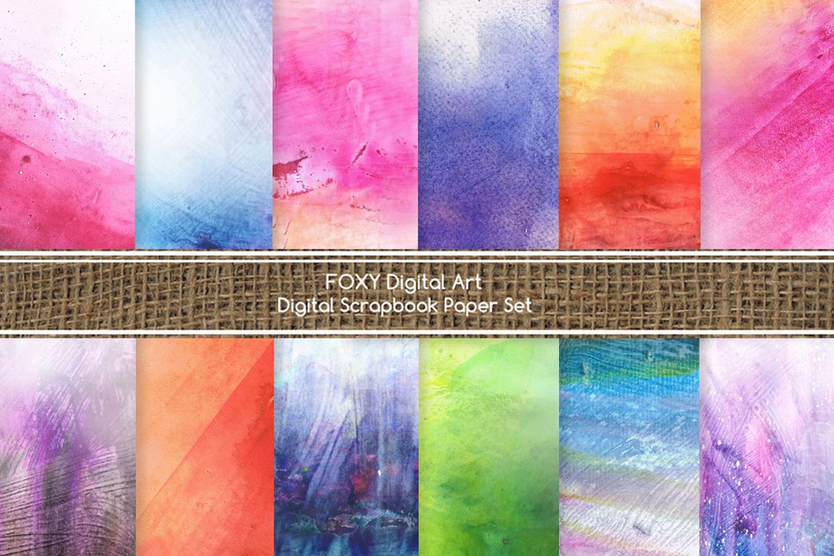 1200x800 Watercolor Digital Paper Scrapbooking Handmade - Watercolor Digital Paper