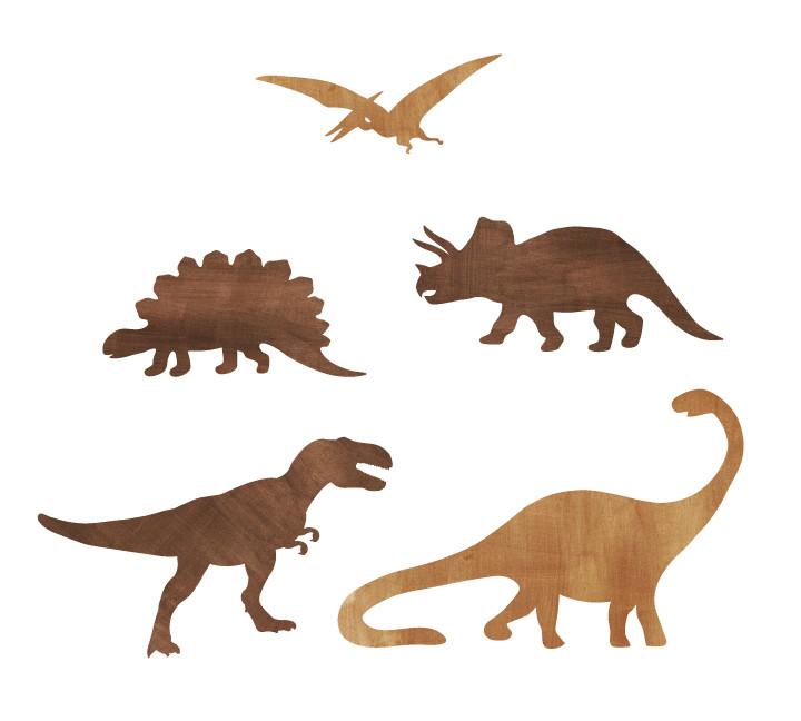 720x648 Dinosaur Wall Decals - Watercolor Dinosaur