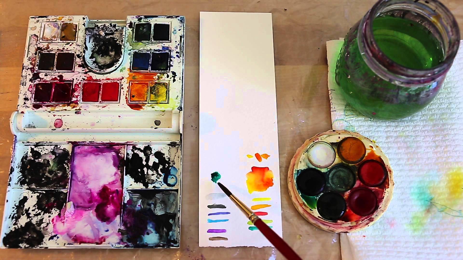1920x1080 How To Use Watercolours Basics Of Watercolor Pans - Watercolor Discs