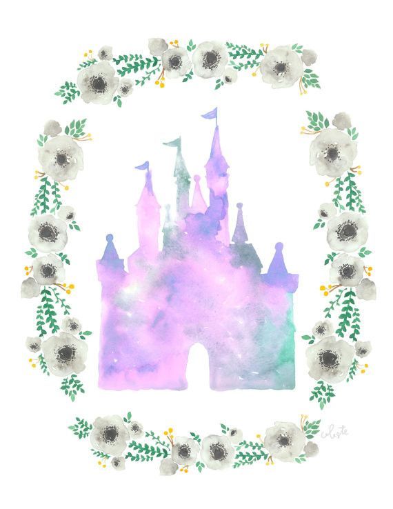 570x738 Disneyland Castle Tattoos That I Love Disneyland - Watercolor Disney Castle