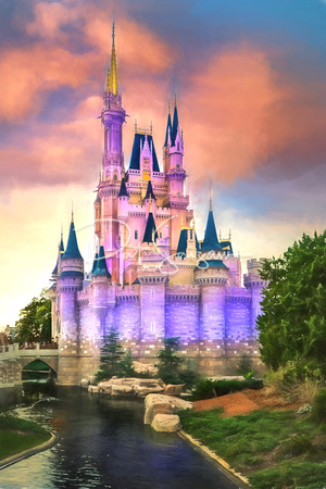 300x450 Pat Saizan Fine Art Amp Photography Theme Parks Watercolor - Watercolor Disney Castle