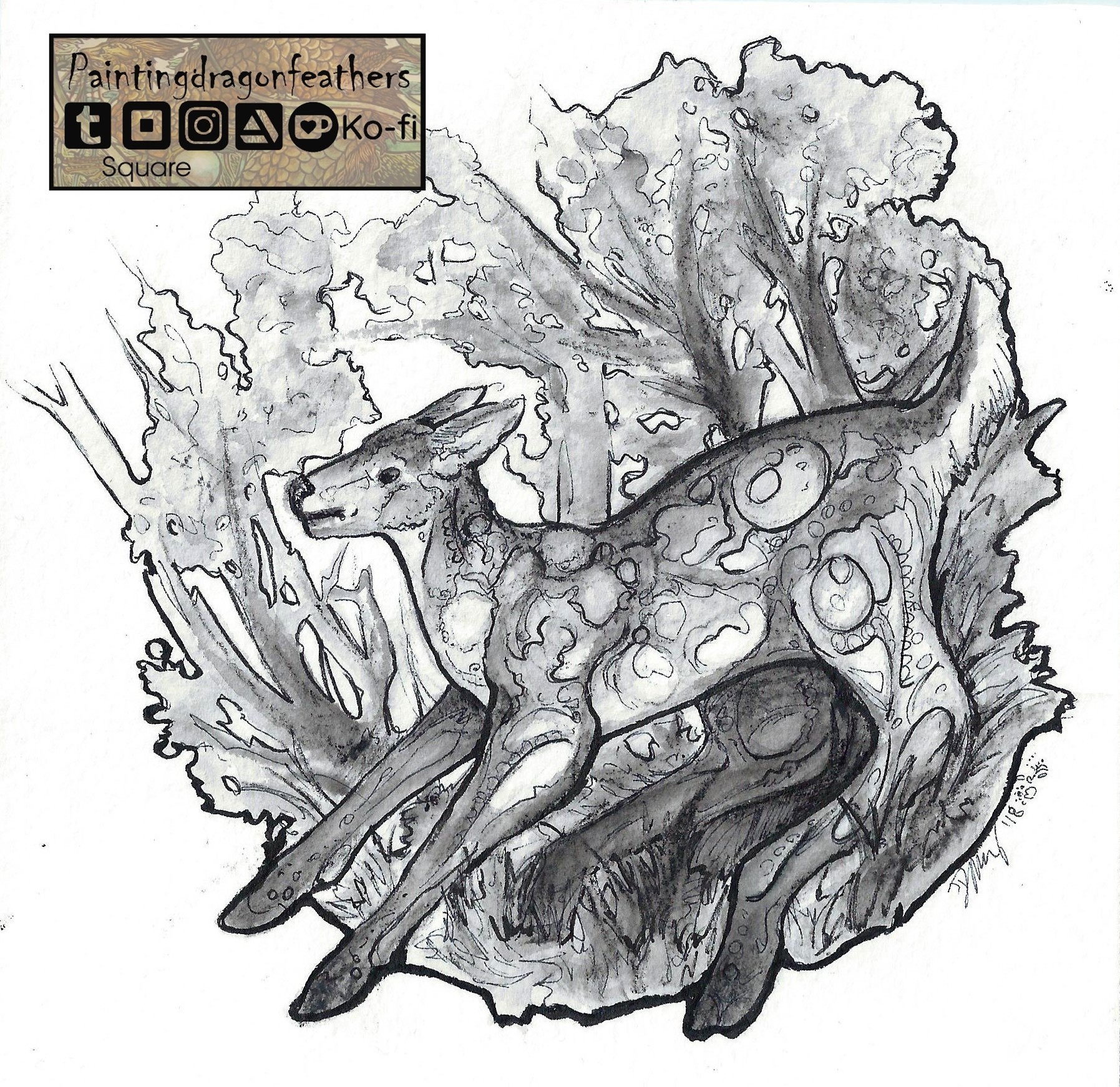 1795x1742 Artstation - Watercolor Doe