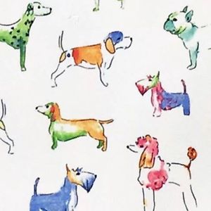 300x300 Cynthia Rowley Colorful Watercolor Dog Tablecloth Indoor Outdoor - Watercolor Dog
