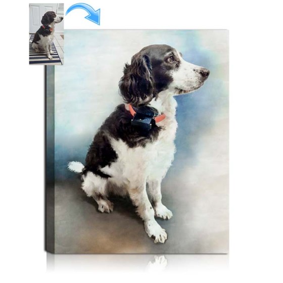 560x560 Hand Painted Watercolor Dog Portrait Digitally Brushed By Master - Watercolor Dog