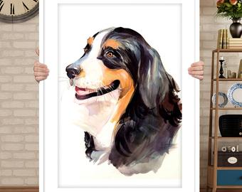 340x270 Pet Watercolor Etsy - Watercolor Dog