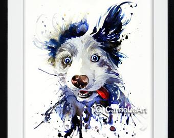 340x270 Dog Art Etsy - Watercolor Dog Art