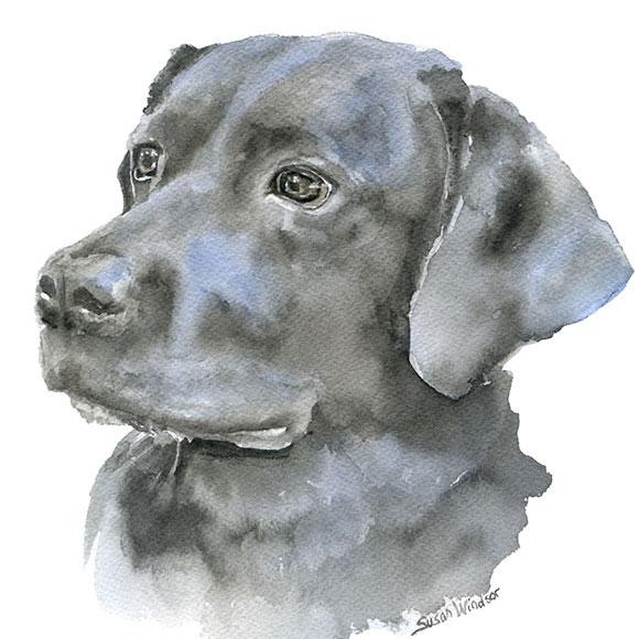 580x580 Custom Pet Portrait Watercolor Painting - Watercolor Dog Painting