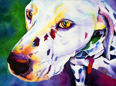 480x357 Dog Paintings Sinclair Stratton Artist - Watercolor Dog Painting