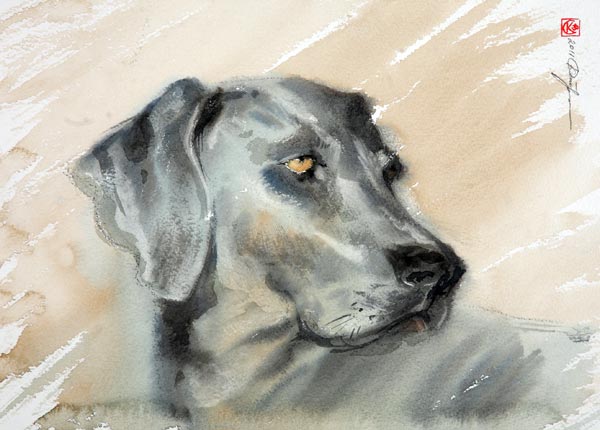 600x430 Art Of Watercolor Dog Painting In Watercolor - Watercolor Dog Painting