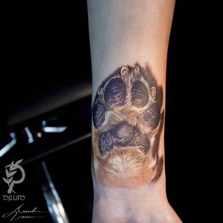 728x728 Dog Paw Tattoo Best Tattoo Ideas Gallery - Watercolor Dog Paw Tattoo