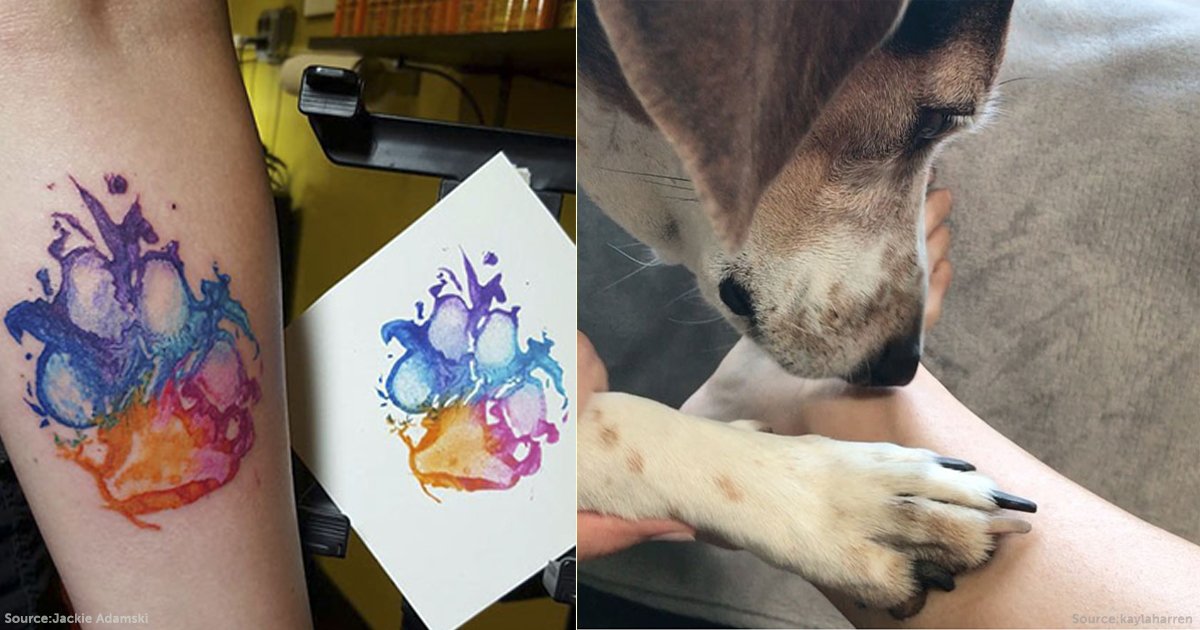Watercolor Dog Paw Tattoo At Paintingvalley Com Explore Collection Of Watercolor Dog Paw Tattoo