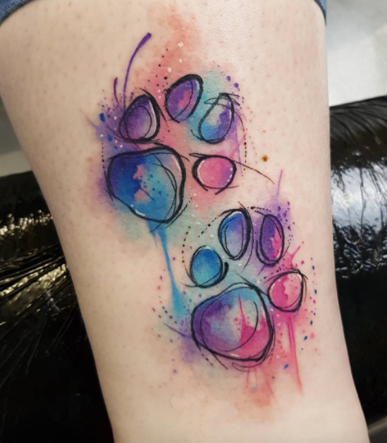 549x628 Paw Print Tattoo Tattoos Paw Print Tattoos, Print - Watercolor Dog Paw Tattoo
