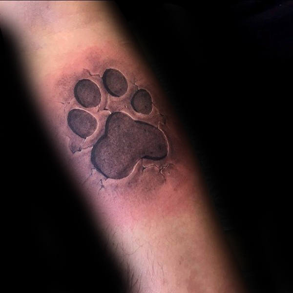 600x600 70 Dog Paw Tattoo Designs For Men - Watercolor Dog Paw Tattoo