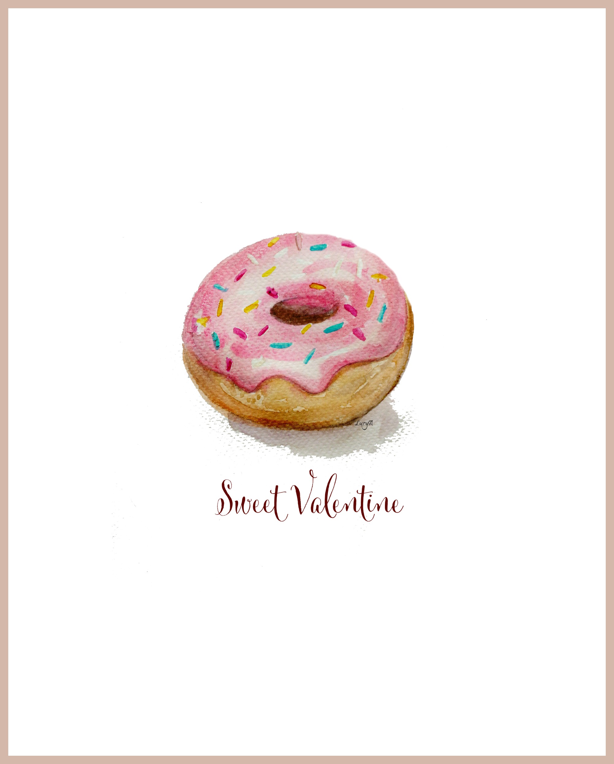 2003x2491 Free Watercolor Doughnut Printable(S) - Watercolor Donut