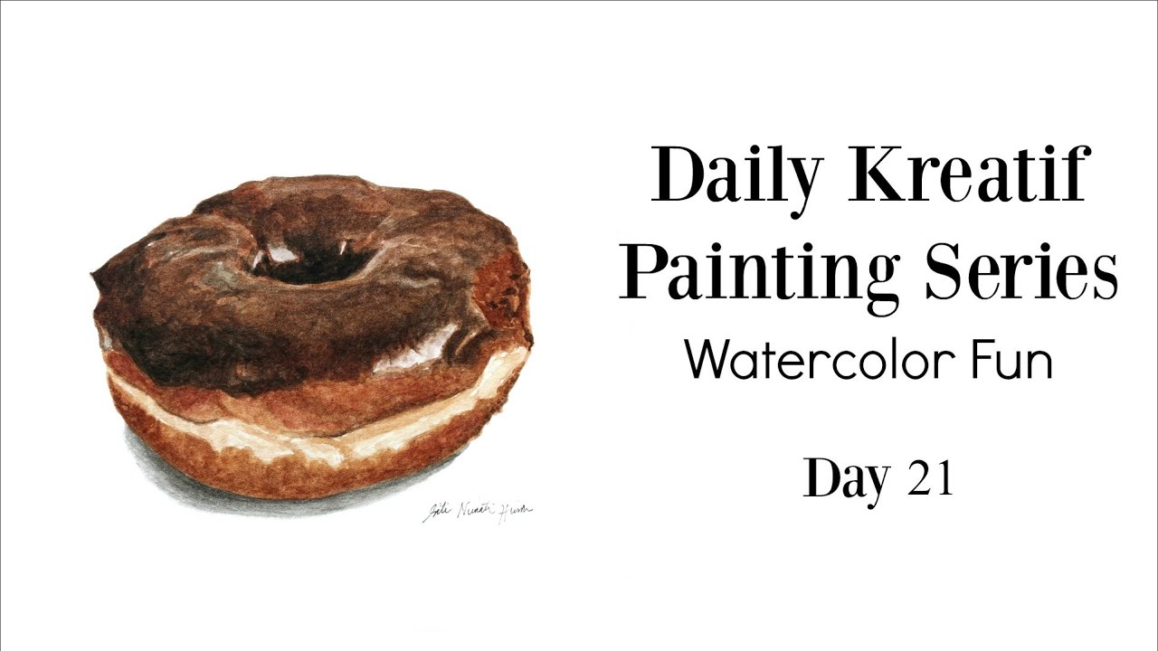 1280x720 Daily Painting - Watercolor Donut