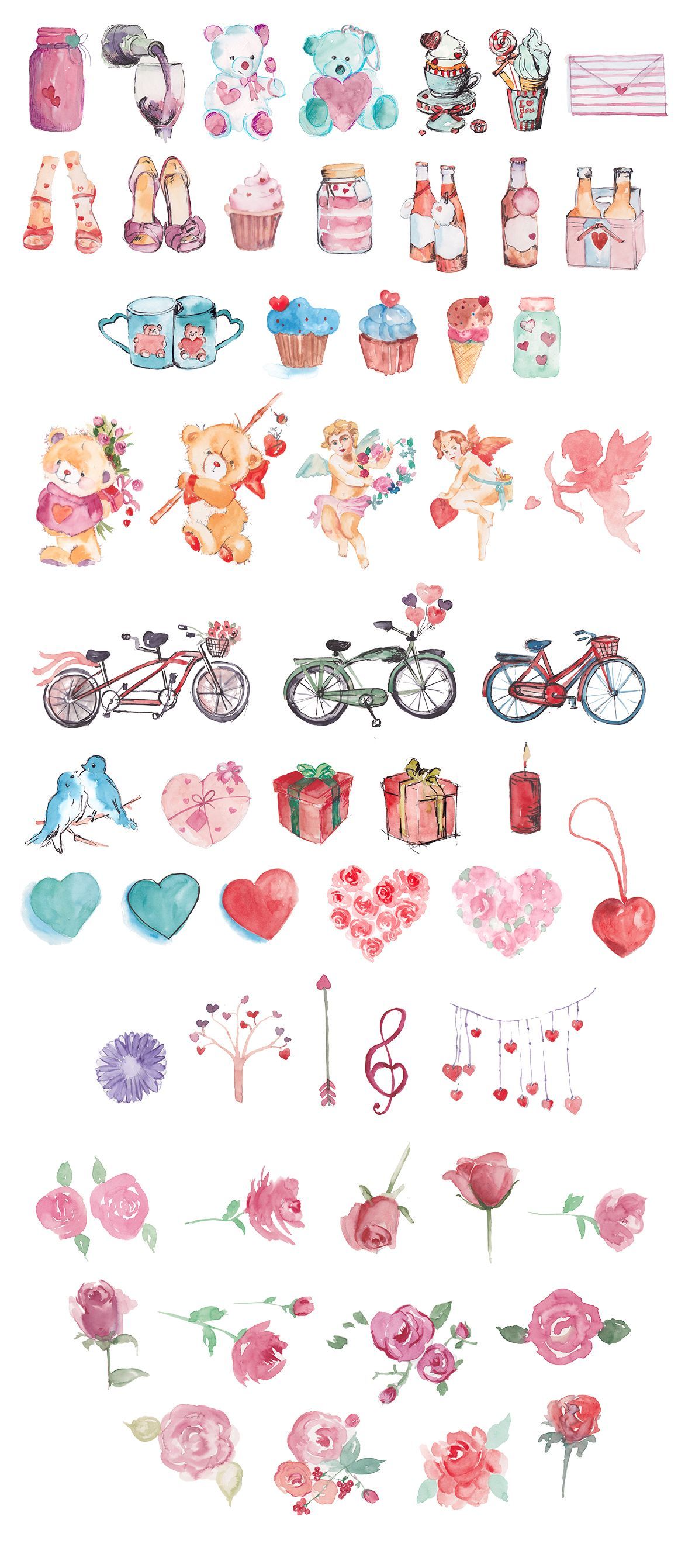 1160x2682 Lovely Watercolor Doodles - Watercolor Doodles