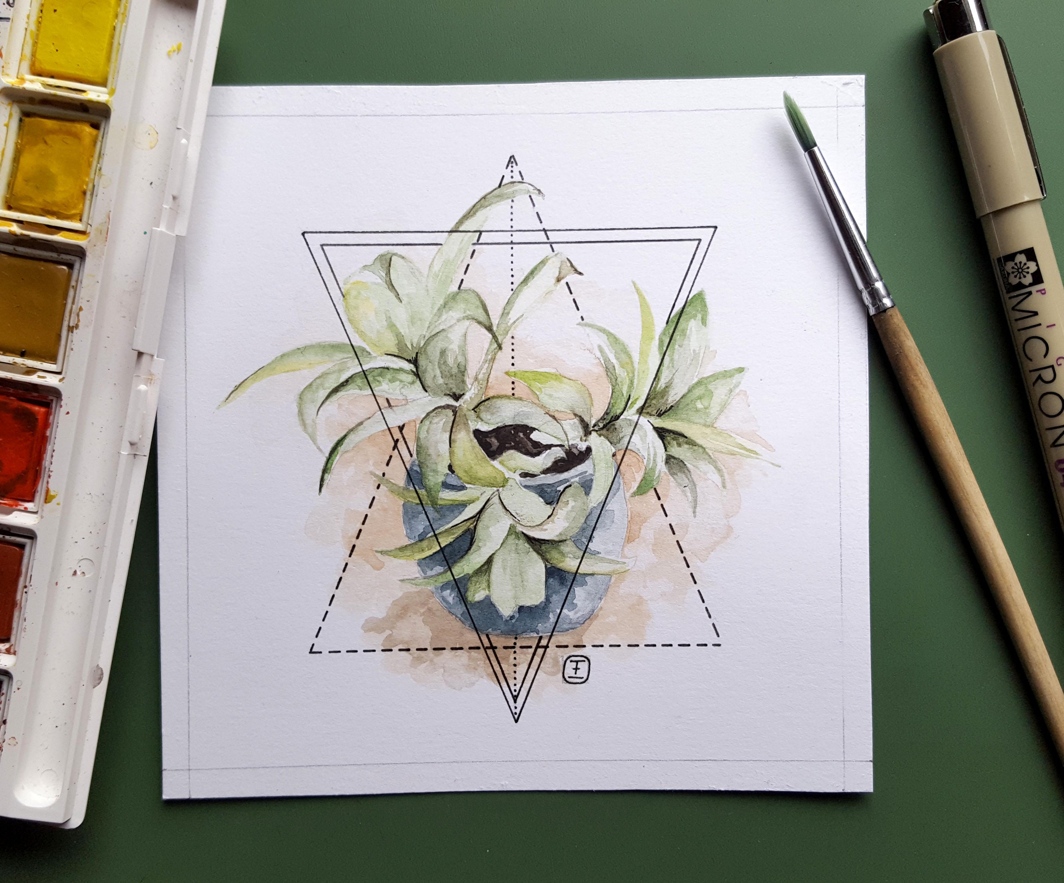 3600x2988 Some More Geometric Doodles Watercolor - Watercolor Doodles