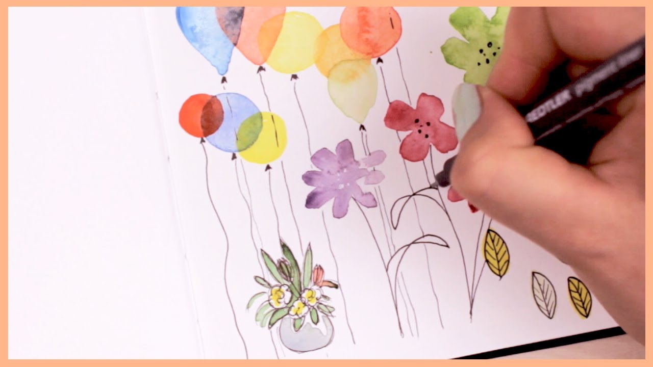 1280x720 Watercolor Doodle Ideas For Beginners Art Journal Thursday Ep. 8 - Watercolor Doodles