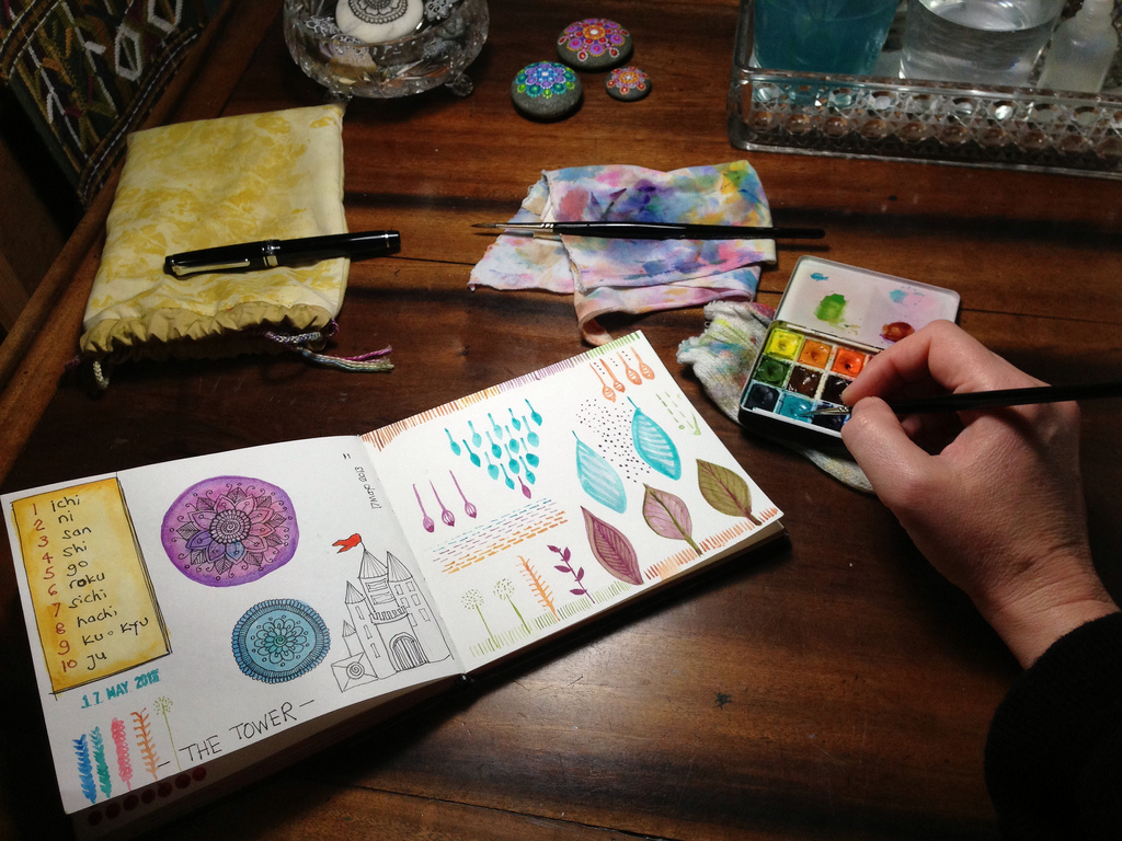 1024x768 Watercolor Doodles You Can Find A List Of My Art Tools - Watercolor Doodles