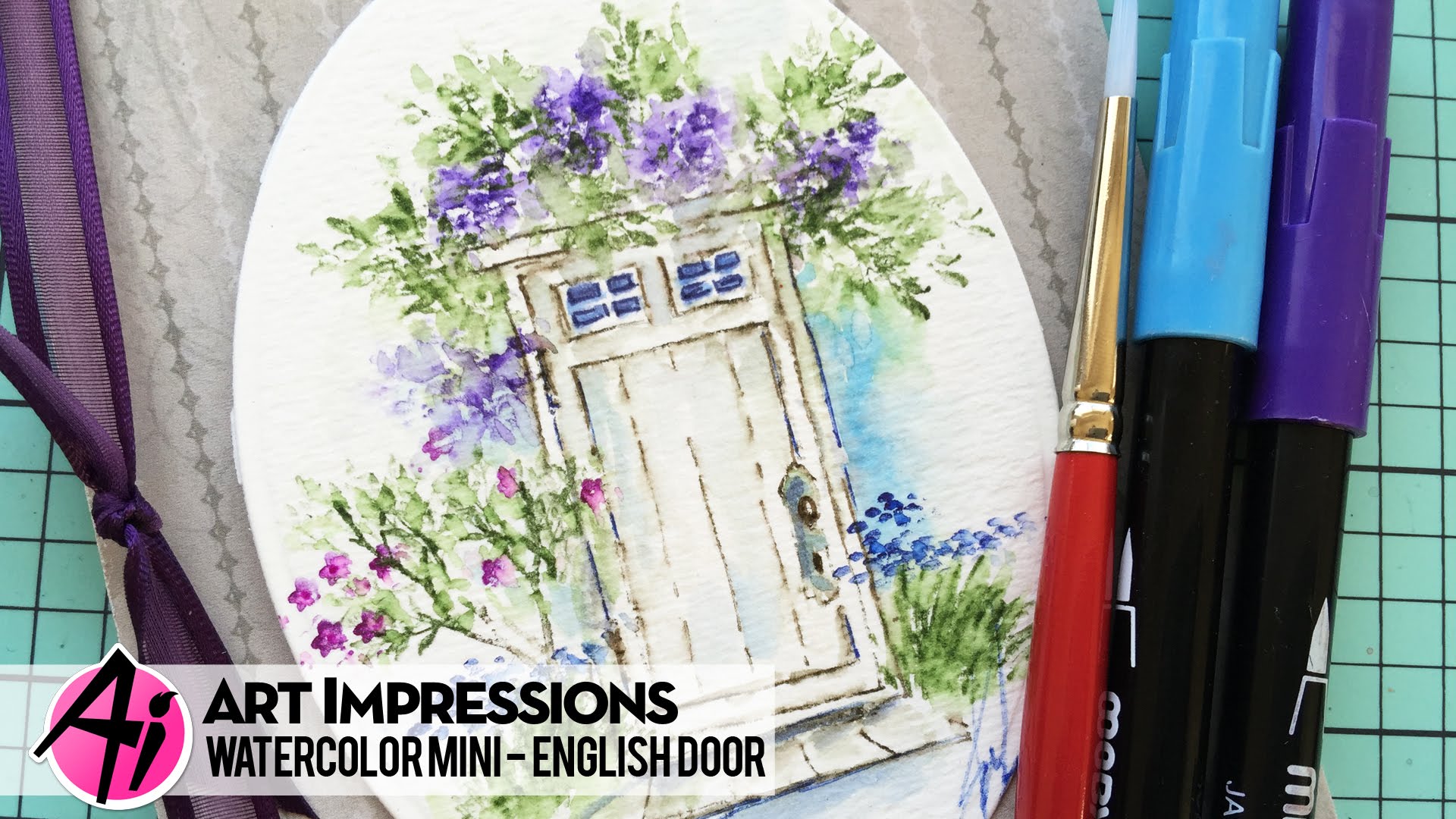 1920x1080 Ai Watercolor English Door - Watercolor Door