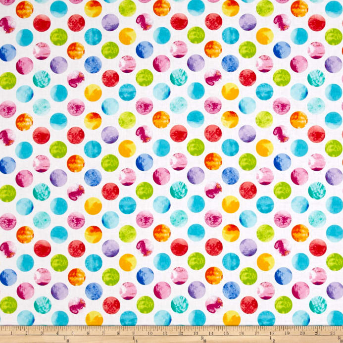 693x693 Kanvas All About Color Watercolor Dots White - Watercolor Dots