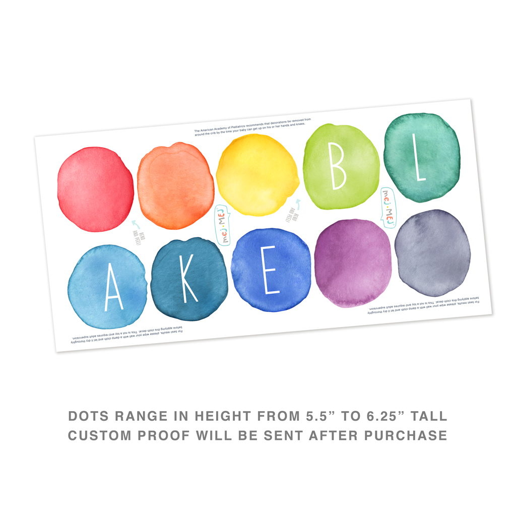 1024x1024 Personalized Watercolor Dots - Watercolor Dots