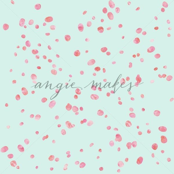 600x600 Watercolor Dots Background Pattern. Repeats Seamlessly - Watercolor Dots