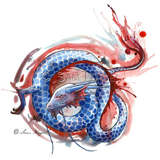 320x320 Dreaming Of Art And Other Things Dragon Watercolor - Watercolor Dragon