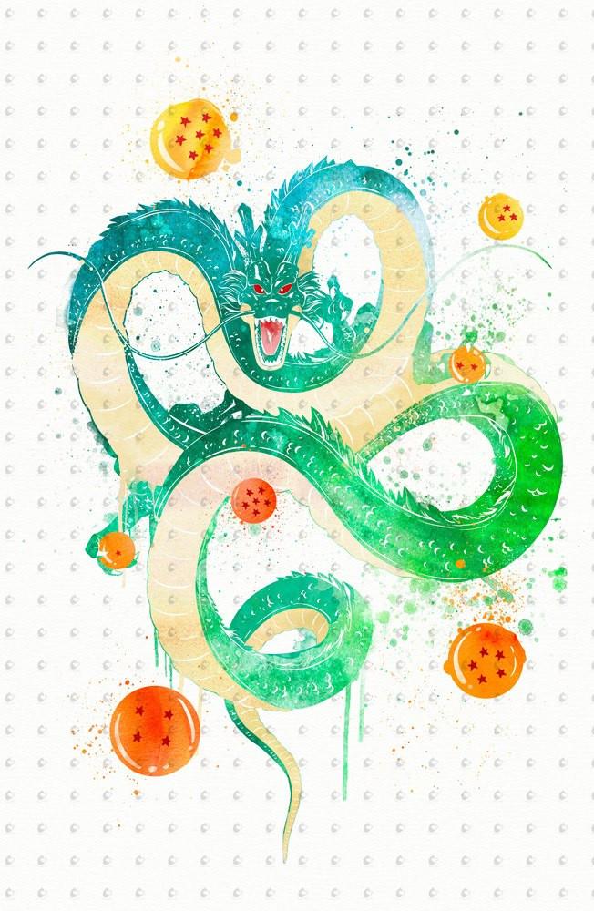 652x1000 Dragon Ball Watercolor Poster Penelopeloveprints - Watercolor Dragon