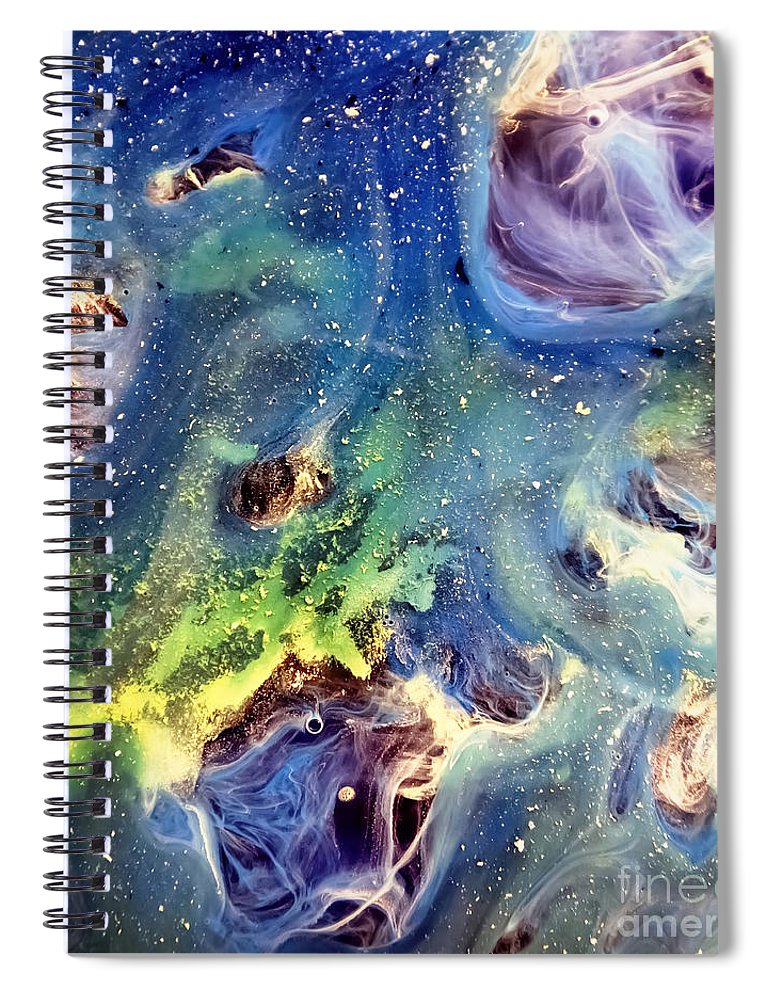 770x1000 Constellation Dragon Abstract Watercolor Painting Spiral Notebook - Watercolor Dragon Paintings