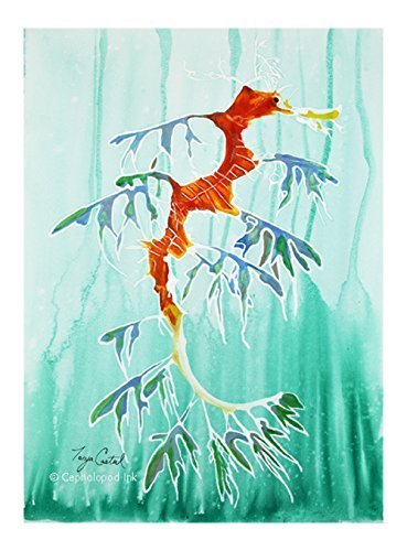 369x500 Leafy Sea Dragon Art Print From Watercolor Painting - Watercolor Dragon Paintings