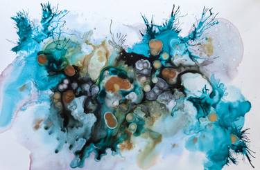 375x246 Sea Dragon Painting By Crystal Schrader Saatchi Art - Watercolor Dragon Paintings