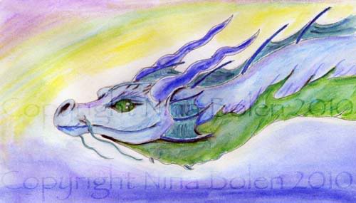 500x285 Watercolor Dragons - Watercolor Dragon Paintings