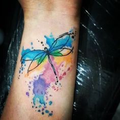 Watercolor Dragonfly Tattoo at PaintingValley.com | Explore collection ...