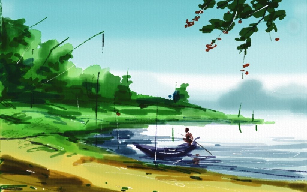 1024x640 Auryn Ink Watercolor Drawing Ipad App - Watercolor Dragonfly Tattoo