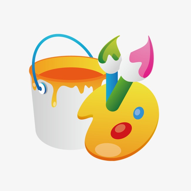 650x650 Watercolor Drawing Board And Bucket, Watercolor Vector, Sketchpad - Watercolor Drawing Board