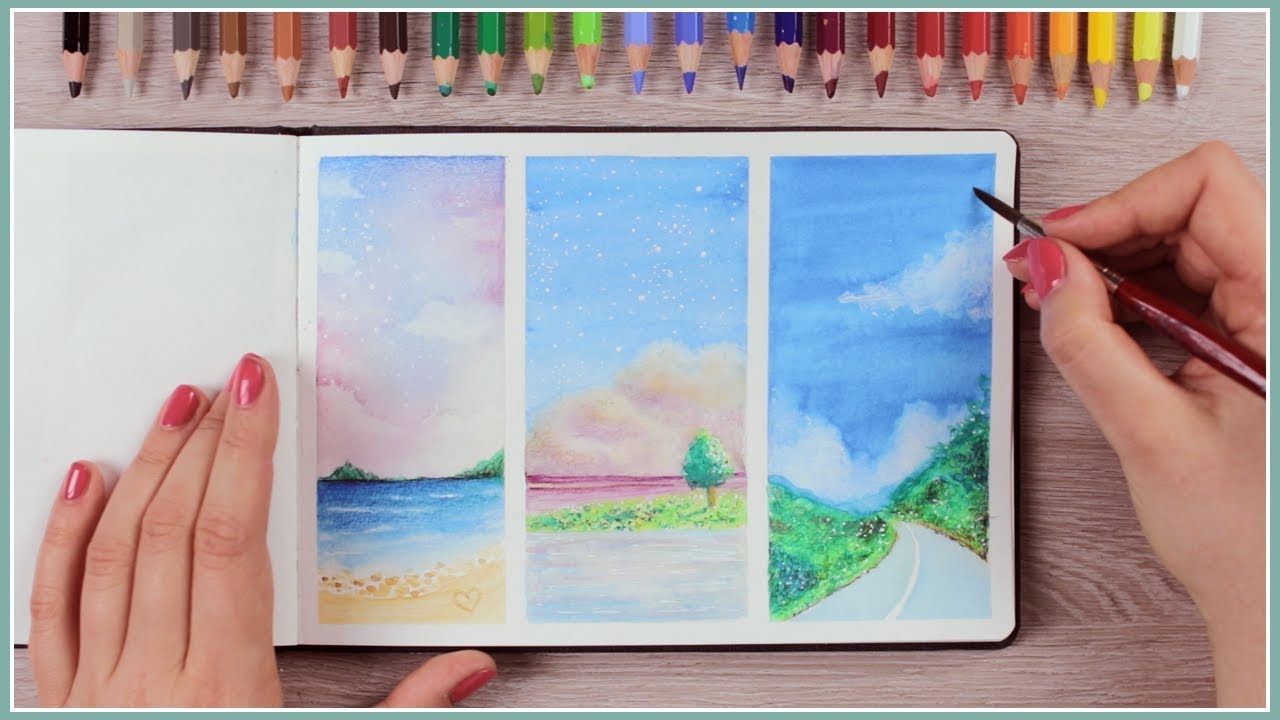 1280x720 How To Paint With Watercolor Pencils - Watercolor Drawing Ideas