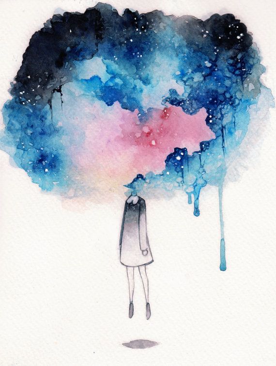 570x755 My Soul Is In The Sky Pretty Art Watercolor - Watercolor Drawing Ideas