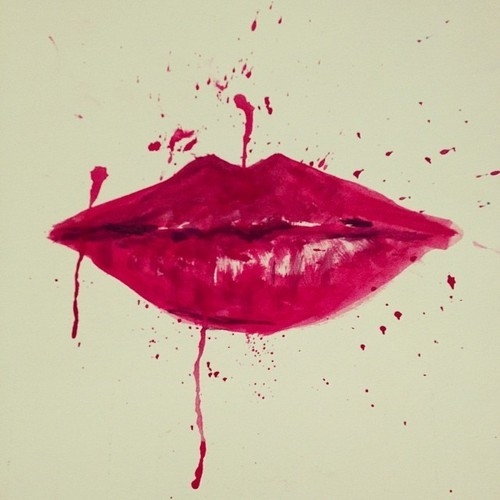 500x500 Lip Watercolor Art Pictures, Photos, And Images For Facebook - Watercolor Drawings Tumblr