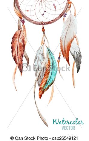 298x470 Dreamcatcher. Beautiful Vector Image With Nice Watercolor - Watercolor Dream Catchers