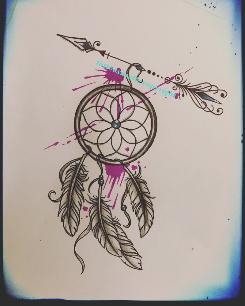 800x999 Watercolor Dreamcatcher Tattoo Design By Tattoosuzette - Watercolor Dream Catchers