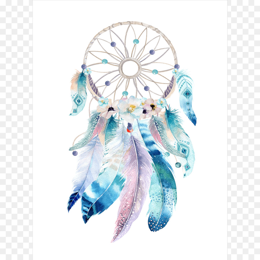 900x900 Dreamcatcher Watercolor Painting - Watercolor Dreamcatcher