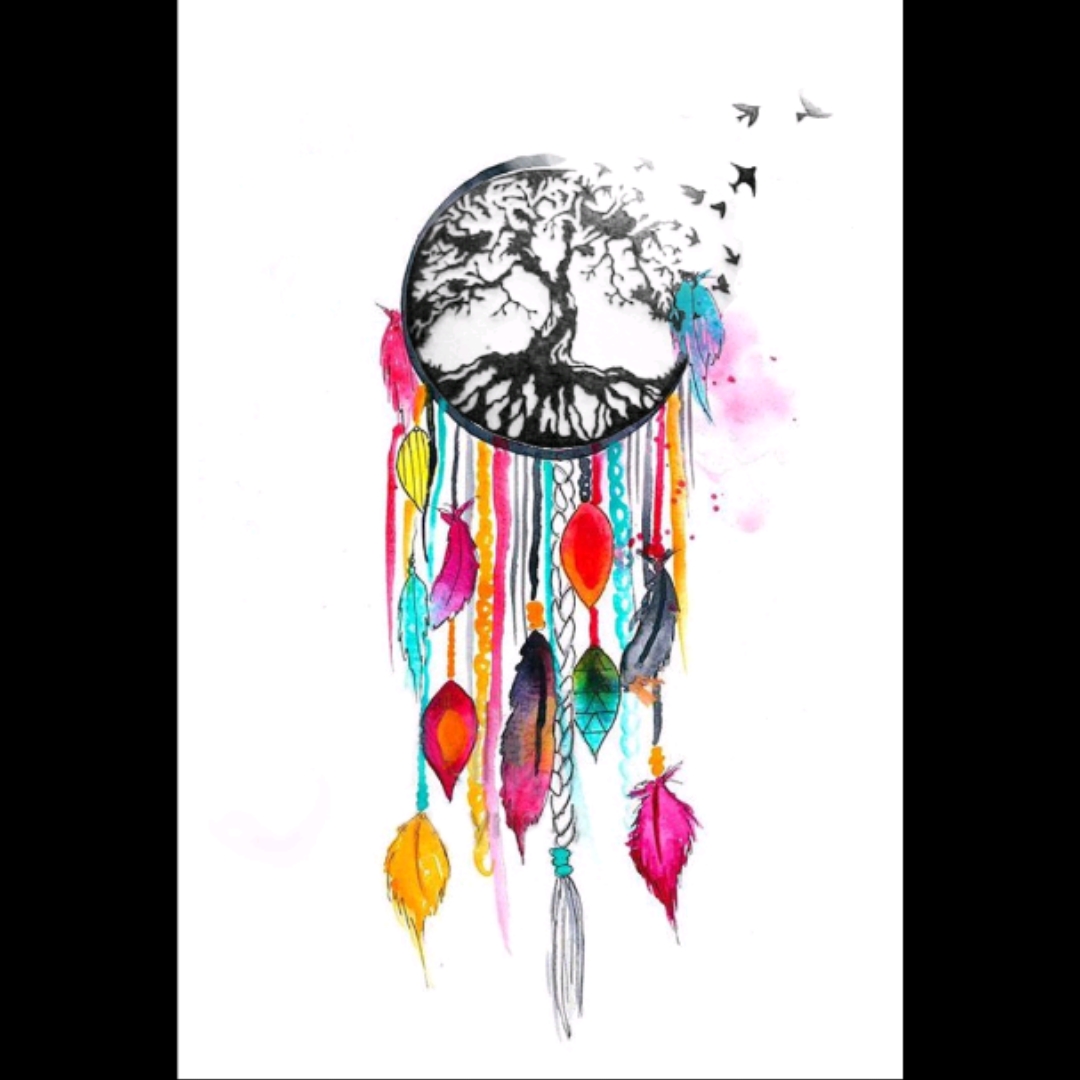 1080x1080 Abhyuday Kaushik My Tattoo Idea - Watercolor Dreamcatcher
