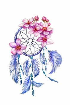 236x354 Dream Catcher (Dreamcatcher) With Feathers, Autumn Leaves And - Watercolor Dreamcatcher