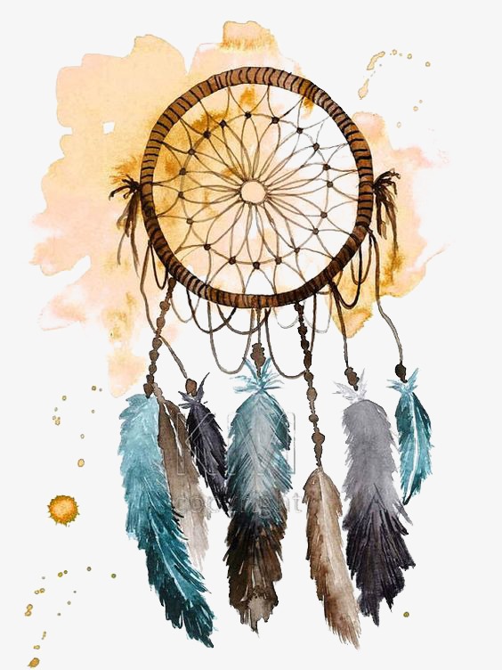 564x752 Dreamcatcher, Watercolor Dreamcatcher, Watercolor Splash, Literary - Watercolor Dreamcatcher