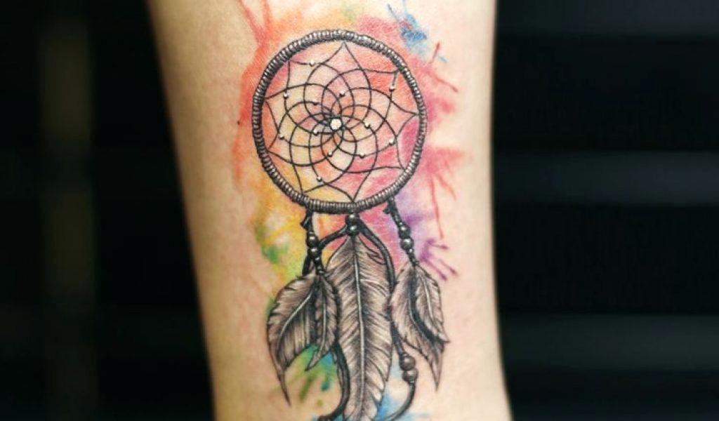 1024x600 Colored Dreamcatcher Tattoos Dream Catcher Tattoo Watercolor - Watercolor Dreamcatcher Tattoo